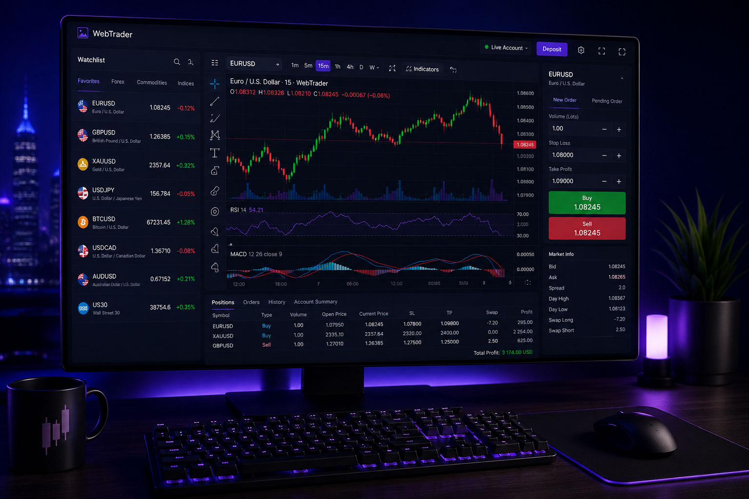 WebTrader platform preview